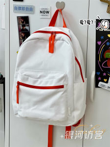 Fresh Summer Nylon Backpack Korean Style Lightweight Dual Shoulder Bag Versatile Student Commuting Backpack for Youth Girls