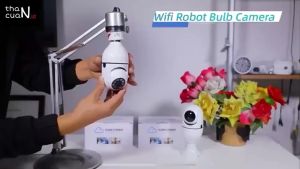 CCTV Lampu 5MP Kamera CCTV Wifi Lampu CCTV 360 PTZ APP Control Camera Lampu Night Vision FULL HD