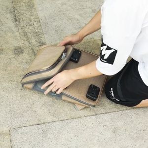 Pets Trolley Case Cat Dog Travel Bag Suitcase Luggage Collapsible 4 Wheel Storage Box Breathable Backpack Handbag Pet Stroller