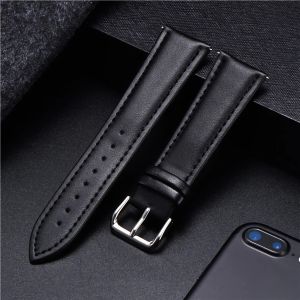 Business Soft Watchband Genuine Leather Strap Calfskin Men Women Universal Watch Band Watch Accessories Bracelet 18mm 20mm 22mm