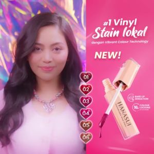 Hanasui Glazedorable Vinyl Stain - Plumpy Glazed Lips Vibrant Colour Technology Hydrating Moisturizing Melembabkan Tahan Lama