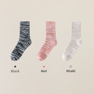 miiow | Thickened Woolen Fleece Lined High Tube Socks For Women Warm Antibacterial Heat Retaining Long Tube Autumn Winter Ladies Socks