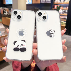 Cute Panda Silicone Phone Case Universal Full Cover Protection for  13 14 pro Max 14 plus 15 16 XS 7 8 plus 12 6s Couples