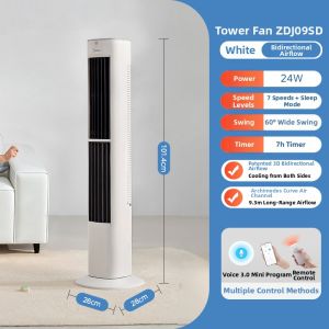 Midea | Remote Control Quiet Standing Fan for Bedroom