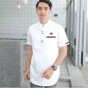 Baju Koko Kurta Dewasa Long Sleeve Agam Lengan 3/4 Baju Muslim Pria Dewasa