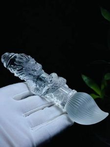 Natural white crystal Wenchang pen pendant crystal clear learning progress essential artifact purchase need to know: 60-80mm pendant to send rope 100-150mm pendant to send base