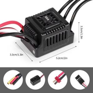 YSIDO F540 3000KV 4370KV Brushless Motor W/ 60A ESC Waterproof Combo Kit for Traxxas Axial Wltoys 1/10 1/12 RC Crawler Buggy Car