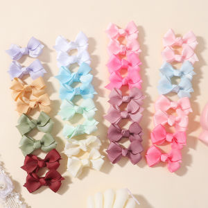 16pcs/Set Handmade Cute Colorful Ribbon Hair Bows Clips for Baby Girls Hairpin Barrettes Headwear Hair Accessories