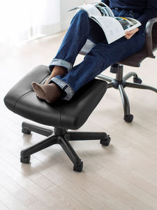 Sanwa Adjustable Height Footrest Stool Ergonomic Modern Simple Leather Sofa Chair Nail Beauty Chair Foot Pedal Stool Desk Stool
