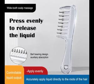 EELHOE | Scalp Liquid Guide Comb Anti-Frizz Scalp Nourish Hair Firming Applicator Mini Portable Applicator Hair Care Anti-Static Comb