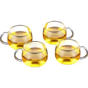 Kamjove | Trendy Home Use Glass Cup with Handle for Tea & Coffee