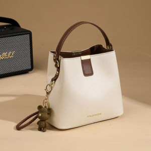 2025 New Genuine Leather Crossbody Bucket Handbag Summer High-end Versatile Shoulder Bag