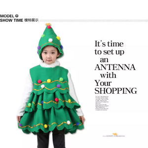 DSF Studio Christmas Adult Parent-Child Christmas Tree Costume Childrens Christmas Costume Halloween Clothing Genuine