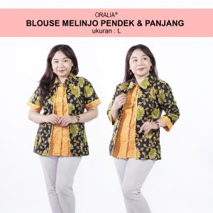 Blouse Big Size Wanita Atasan Batik Jumbo S-M-L-XL-2L-3L-4L-5L-6L-7L