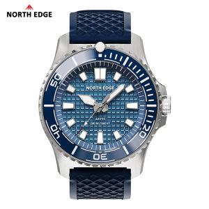 Đồng Hồ Lặn Năng Lượng Mặt Trời NORTH EDGE ABYSS Dành Cho Nam Chống Nước 200M Máy Quartz Vỏ Thép Không Gỉ 316L Và Dây Đeo Silicon