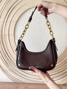 Túi xách nữ đeo vai đeo chéo da PU màu Nâu cao cấp