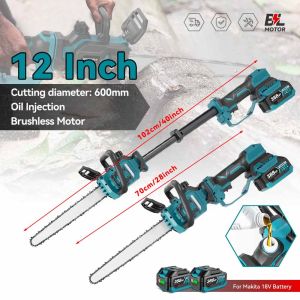 🔥3 Days Delivery🔥12 Inch Brushless Telescoping Pole Chainsaw 7000W Electric Chainsaw High Branch Saw Garden Pruning Tool For Makita 18V Battery