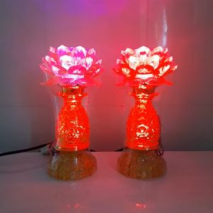 [LOẠI 1] Bộ 2 đèn thờ LED Sen Thơm LT03 đổi nhiều màu