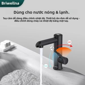 Vòi Nước Nóng Tức Thời Bằng Thép Không Gỉ Briwellna 220V Máy Nước Nóng Mini 2 Trong 1 Vòi Trộn Cho Phòng Tắm