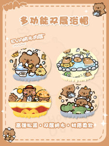 Mũ Tắm Trẻ Em Dày Hai Lớp Chống Thấm Nước Dùng Tại Nhà Mũ Tắm PVC Chống Thấm Nước Cho Trẻ Em Mũ Tắm Hoạt Hình