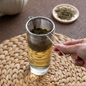 Bộ Lọc Trà Bằng Thép Không Gỉ Có Thể Tái Sử Dụng Hình Dáng Tai Chim Kèm Tay Cầm Dùng Được Cho Cà Phê Thảo Mộc Gia Vị.