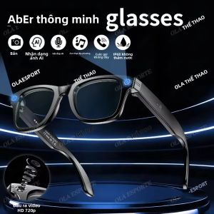 Kính Thông Minh Với Tính Năng Nhận Diện Ảnh AI Quay Video Dịch Thuật Pin 260mAh Chống Nước IP65 Kết Nối Bluetooth Cho Android/iOS