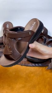 [ SALE 50% ] Dép da nam đế cao su đúc siêu bền Dép quai ngang nam Dép nam đẹp phối vân cá sấu dép nam da cao cấp đẹp quai chéo ngang có quai hậu thời trang niên trẻ trung hot năm 2023 - ABCD SHOP