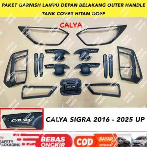 Paket Lengkap Calya Sigra 2016 2023 2024 2025 Garnish Outer Handle Tank Cover Hitam Chrome