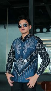 MaleFit Batik - Kemeja Batik Pria Lengan Panjang Slimfit Lapis Furing Motif Windu