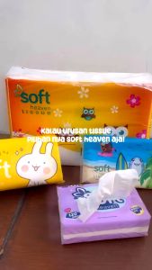 SOFT Heaven Tissue 50 sheets | 200 Sheets - 2 ply | Tisu wajah | tisu serbaguna | Tisu kering | FUFUMISE