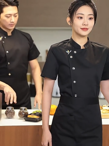 ชุดเชฟ เสื้อยูนิฟอร์ม แขนสั้น แฟชั่นทันสมัย โรงแรม ร้านอาหาร โรงเรียน มีทั้งชายและหญิง 【จัดส่งจากประเทศไทย】