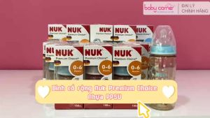 Bình Sữa NUK Premium Choice+ Nhựa PPSU 150ml Núm Ti S1-M (0 - 6 Tháng)