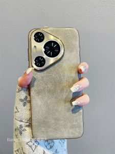 Luxurious Leather Huawei P70 pro Phone Case Mate70 pro Style Small Sheepskin Honor Magic6 pro Metal Lens P60 pro for Men And Women P50 pro