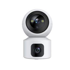 Kamera CCTV pintar 4G & WIFI kamera keselamatan 360 ° WiFi Kamera CCTV FHD 2 Dual lens AI penjejakan Auto CCTV dalaman dua warna warna kalis air malam
