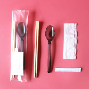 Cheap Disposable Bamboo Chopsticks Set of Four for Restaurant Takeaway Individually Packaged Commercial Use Dining Table Supplies