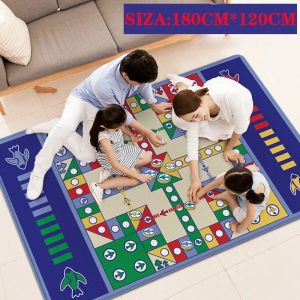 Fast shipping Foldable Flying Chess Crawling Mat Kids Carpet Ludo Portable Board Game Camping Travel Game Set Family And Party Games Toy Chess