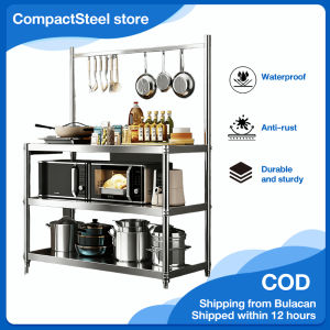 CompactSteel store Gas Stove Stand with LPG roller Stainless Gas Rack Stove Rack Kitchen Organizer Rack Gas stove rack