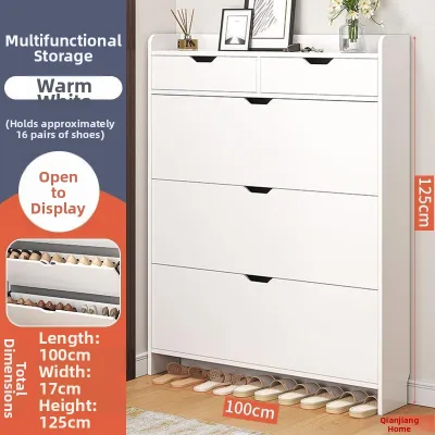 MEISITEKEKE | Cream Style Ultra-thin Shoe Cabinet for Home Use