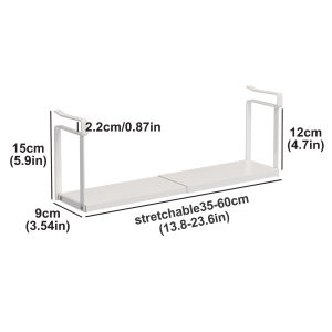 Mirror Cabinet Storage Box with Layered Shelves Hanging Basket Bathroom Cabinet Under-Cabinet Hanging Storage Rack Bathroom Organizer