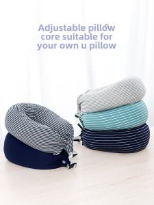 Hemp U-Shaped Neck Pillow Portable Travel Plane Office Nap Breathable Design Medium Support Composite Filling Adult Pillow