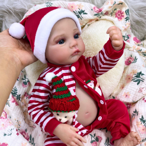 ตุ๊กตาเด็กเกิดใหม่เหมือนจริง MRB ขนาด 18 นิ้ว รุ่น Meadow ภาพจริง ตัวทำจากไวนิลทั้งตัว ล้างทำความสะอาดได้ ผิว 3 มิติ มองเห็นเส้นเลือด ตุ๊กตาสำหรับคริสต์มาส