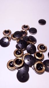 Kancing Kemeja Wanita Kancing ABS Black & Gold