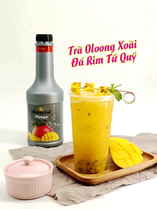 Mứt Trái Cây Pha Chế Madamsun Vị Dừa (Coconut Puree Mix) Chai 1L Nhập Khẩu Chính Hãng Malaysia