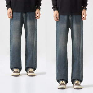 izzue | Quần Jeans Nam Phong Cách Thư thái Đã Giặt và Làm Cũ