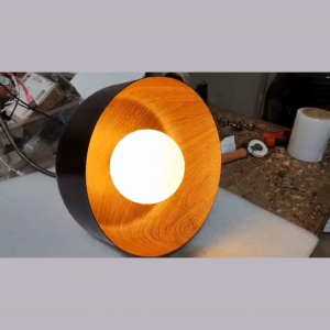 Premium Lumiere G9 Surface LED Ceiling Light Black White with Wood Print