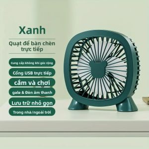 Quạt Sạc USB Mini Di Động Im Lặng Quạt Nhỏ Cho Ký Túc Xá Sinh Viên Máy Tính Bàn Làm Việc Tại Nhà Văn Phòng Làm Mát Mùa Hè Tiện Ích