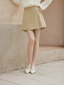 XIANGYING | Slenderizing High-waist Skort Womens Autumn Workwear Skirt-Pants