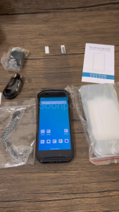 Soonpos 6G 64GB Android 13 Handheld PDA Scanner with Pistol Grip  2D Mobile Data Collector Terminal Hot-swappable Logistics Rugged PDA 4G Network NFC Google GMS Bluetooth 5200mah Battery