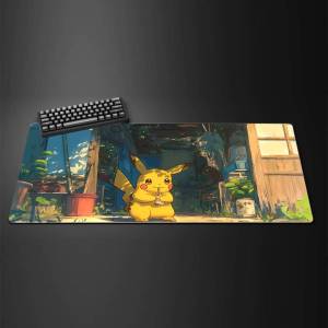 Bandai | Pokemon Kawaii Gaming Mouse Pad Rubber Keyboard Desk Mat With 2MM Stitched Edge Design