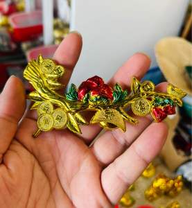 1 cặp Đào Đồng tiền thỏi vàng phụ kiện trang trí làm tháp tỏi trang trí ngày Tết.